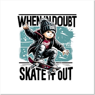 When In Doubt Skate It Out Posters and Art